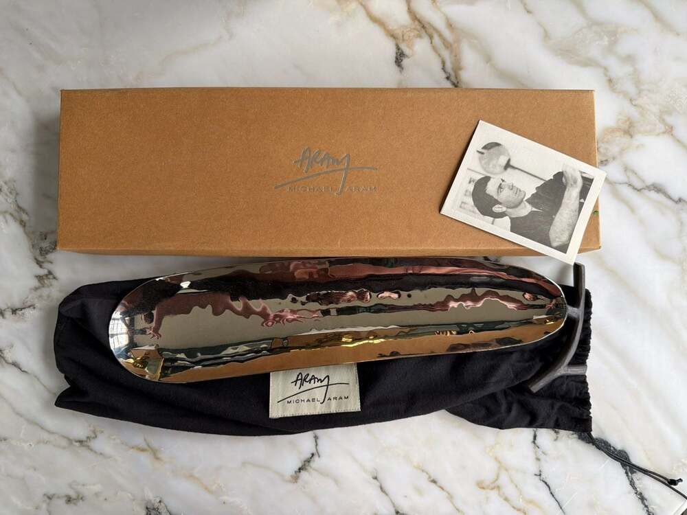 Michael Aram Twig Bread Tray Polished Stainless Steel